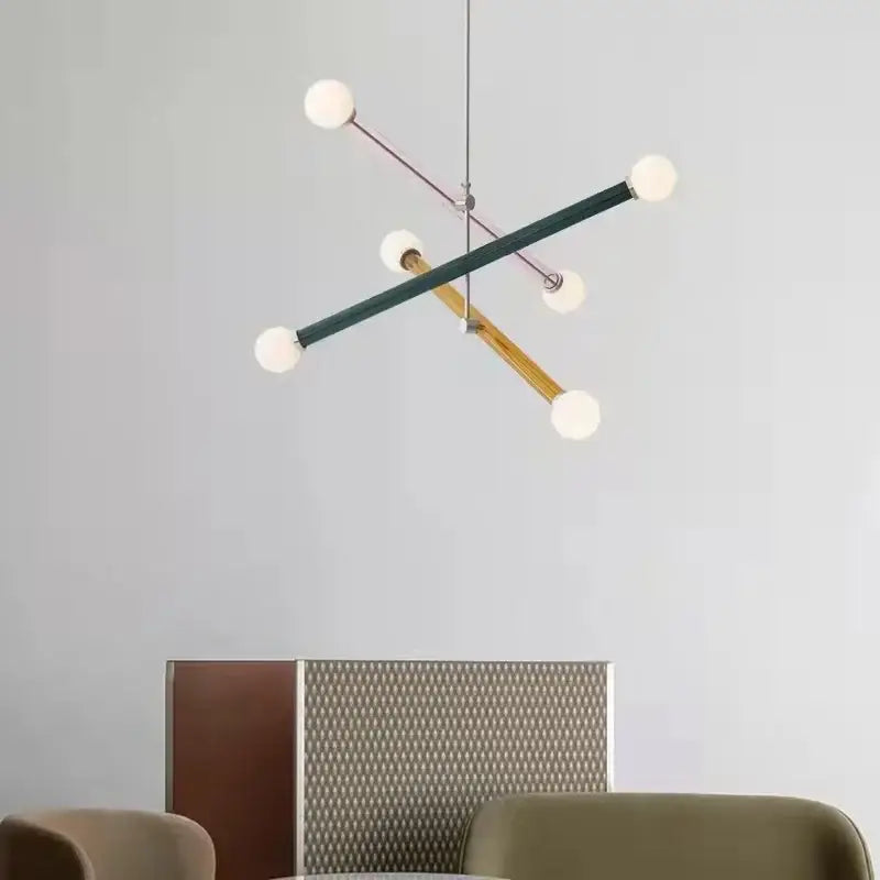 Modern geometric decorbites colorful chandelier dining room light