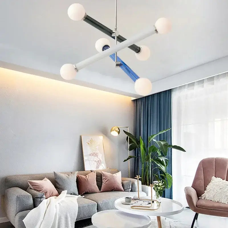 Modern geometric decorbites colorful chandelier dining room light