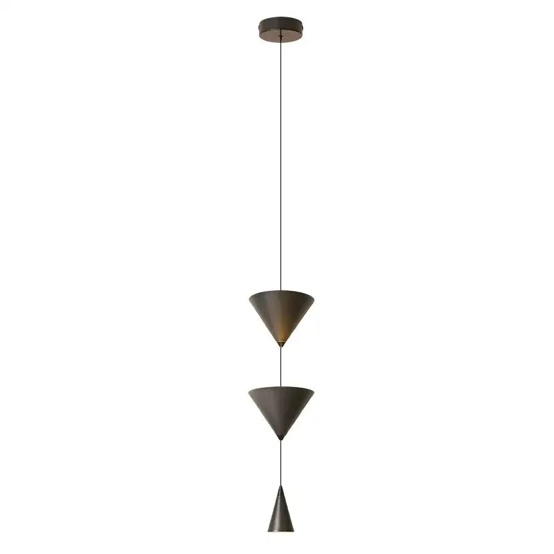 Modern geometric decorbites cone long led pendant bedroom light