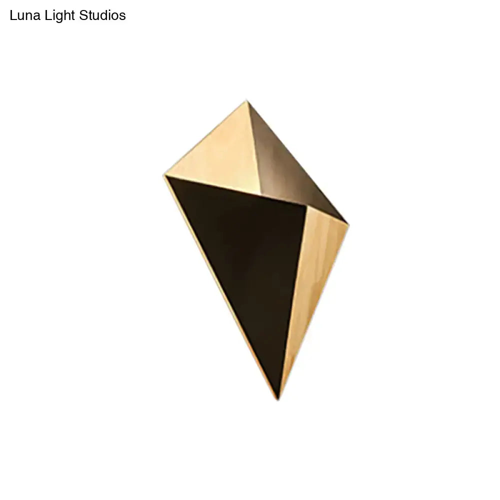 Modern geometric rubber wood wall sconce for bedroom