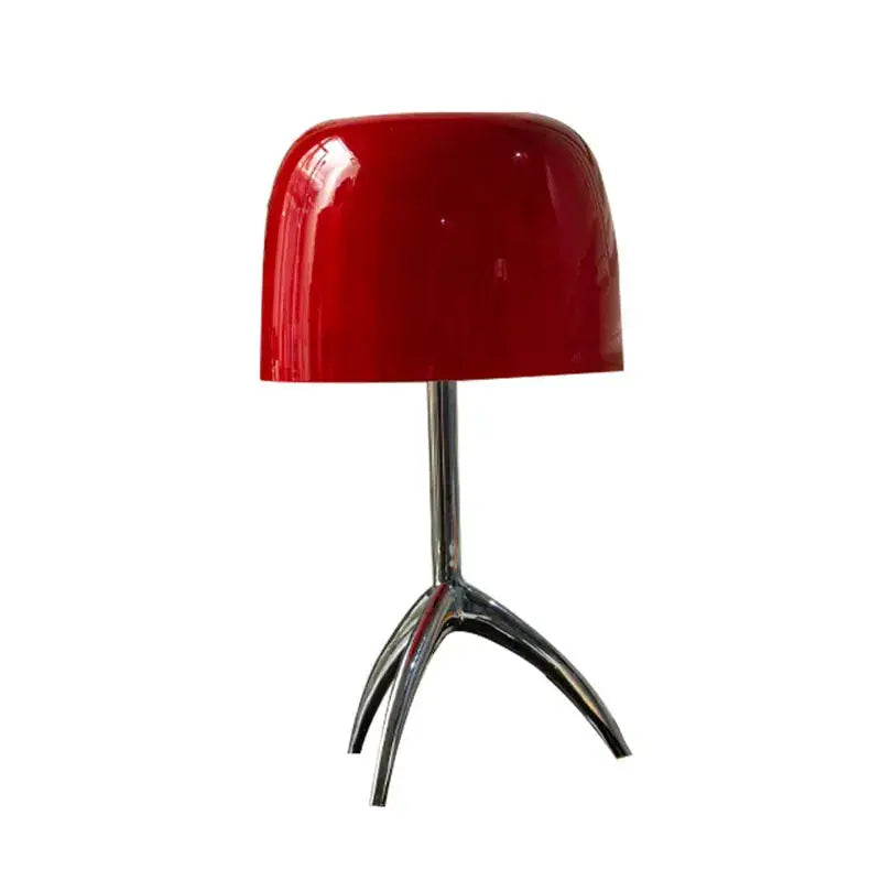 Modern glossy red candy color table light bedroom tripod lamp