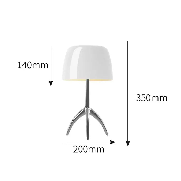 Modern glossy red candy color table light bedroom tripod lamp