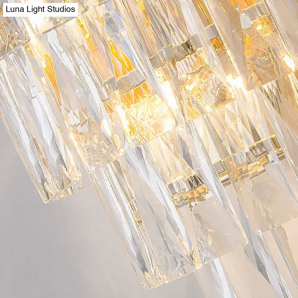 Modern gold 3 head crystal wall sconce living room e12 e14 bulb base