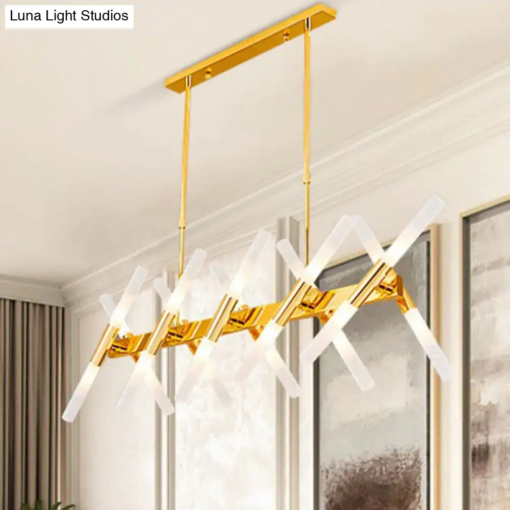 Modern gold acrylic ceiling lamp for dining room 110v-120v