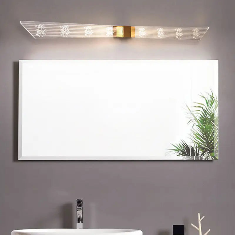 Modern gold and black led vanity sconce light bathroom wall fixture