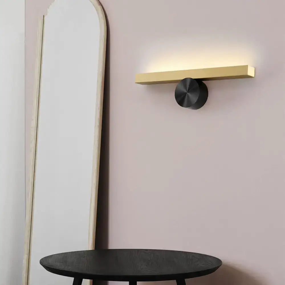 Modern gold and black linear wall light fixture corridor 110v-120v