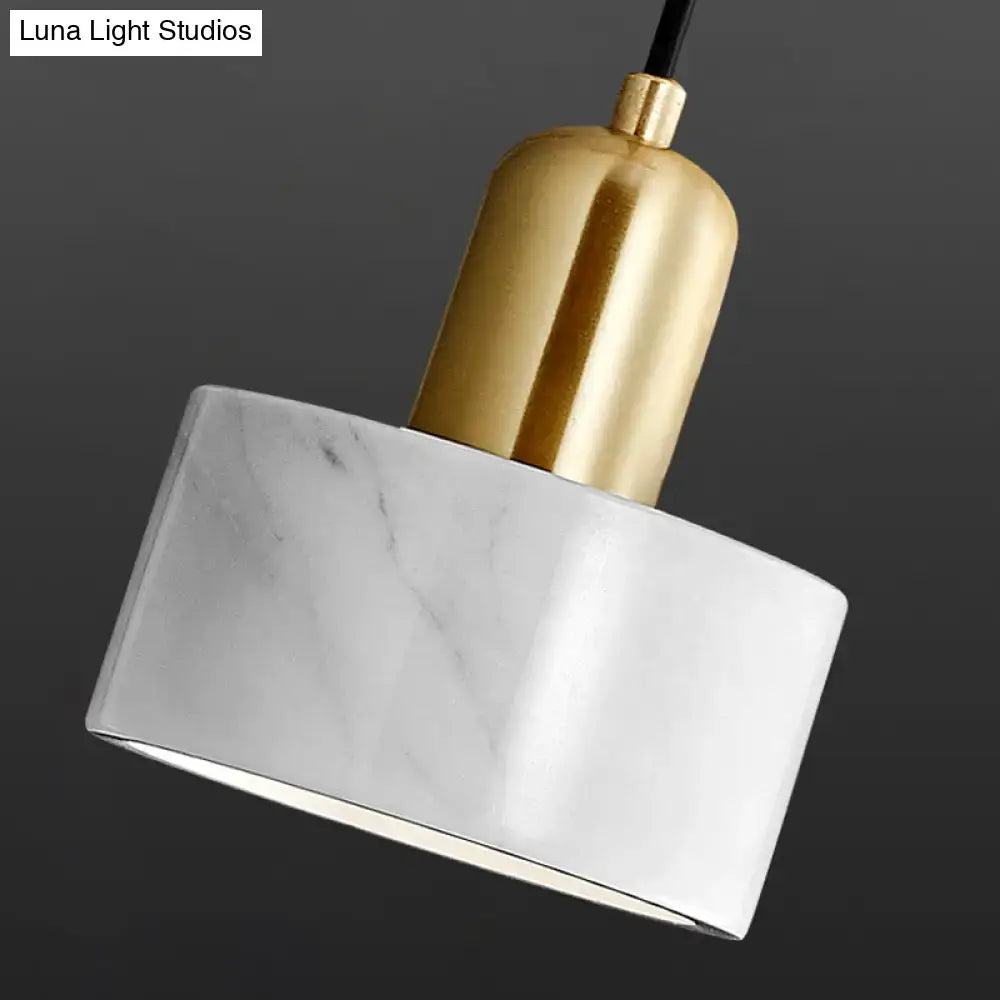 Modern gold and black marble pendant light fixture for living room