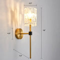 Modern gold and black wall sconce – living room crystal wall light