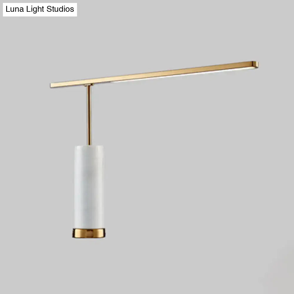 Modern gold and marble led nightstand lamp bedroom table light
