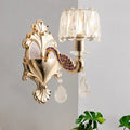 Modern gold and purple peacock wall sconce bedroom drum shade e12 e14