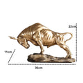 Modern gold and silver bull sculpture office decor figurine