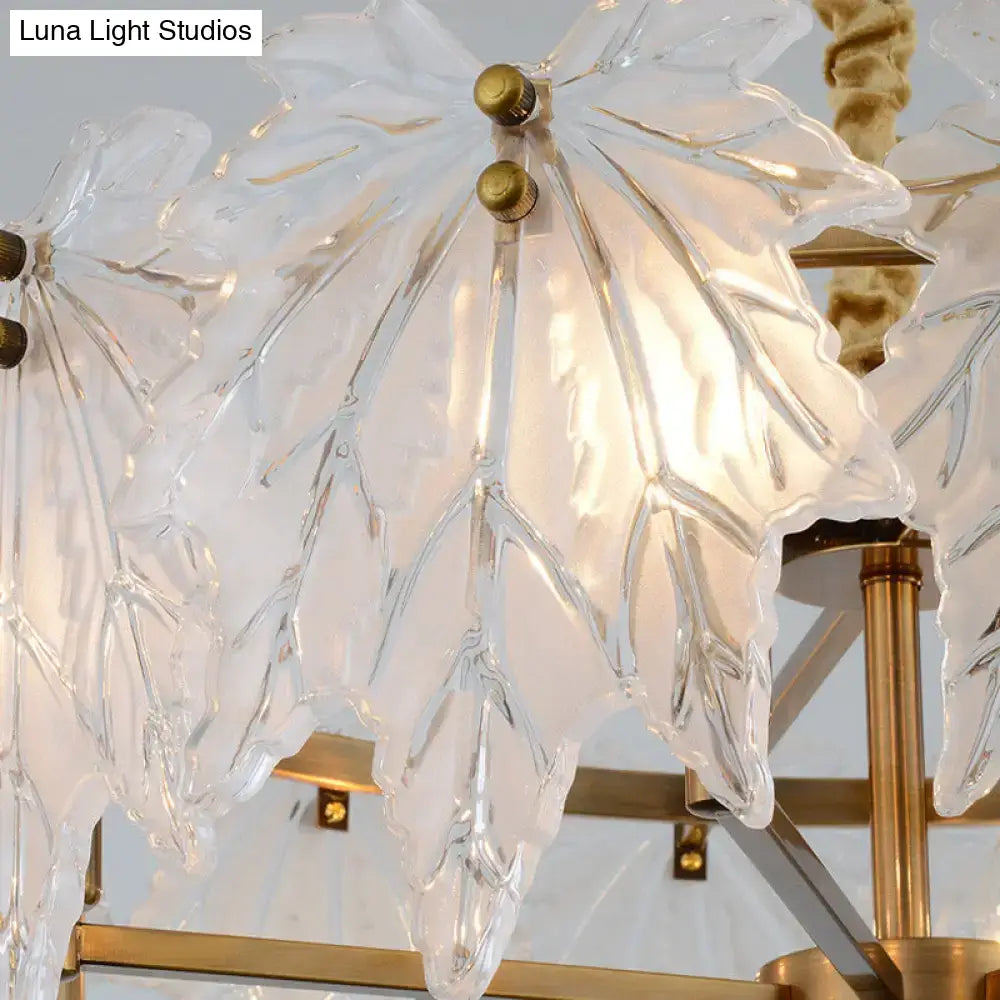Modern gold and white glass floral pendant light dining room