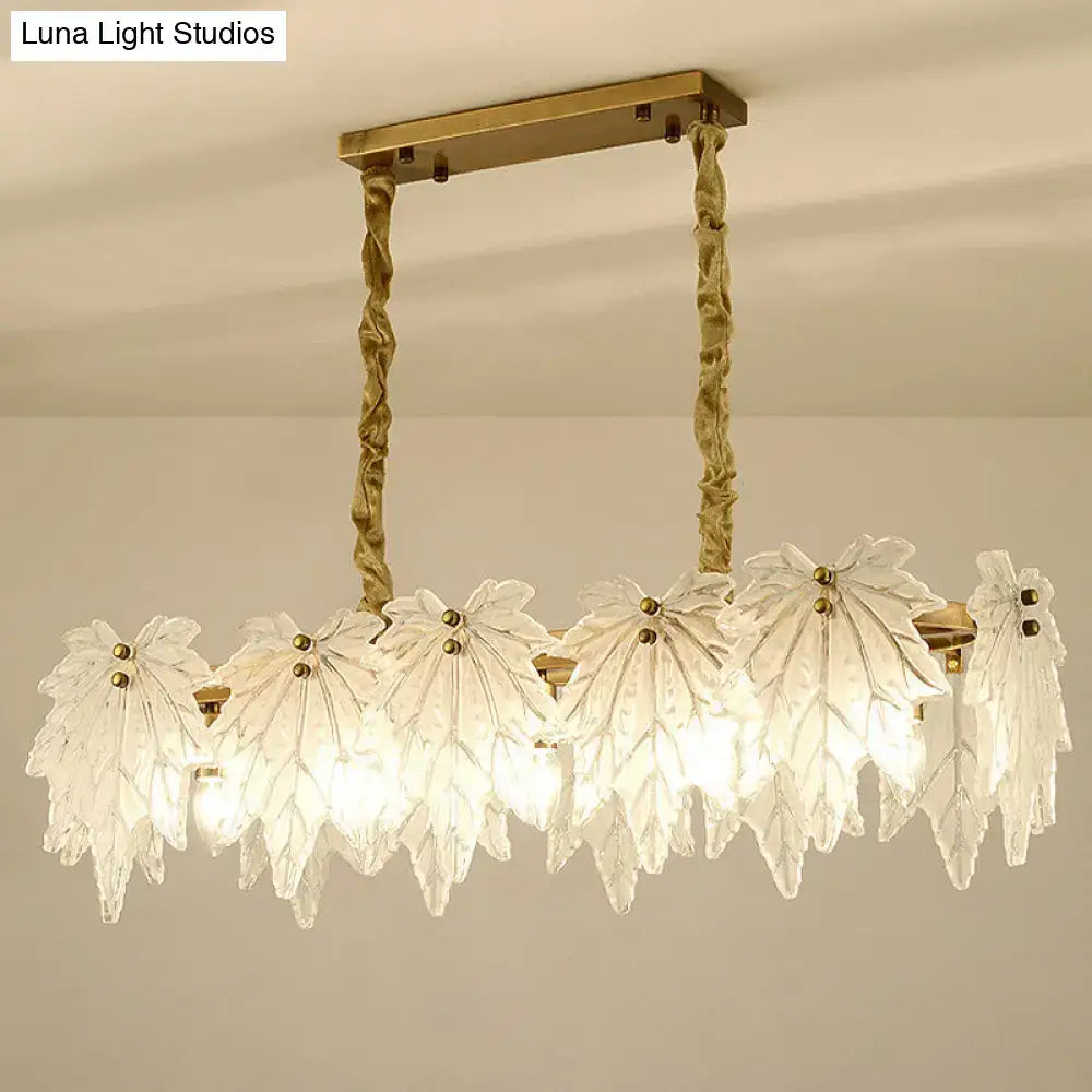 Modern gold and white glass floral pendant light dining room