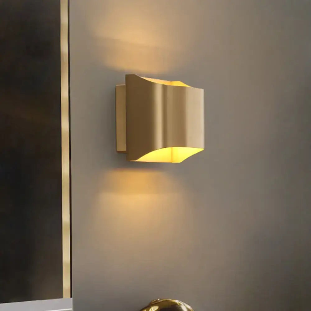 Modern gold angular led light fixture for living room
