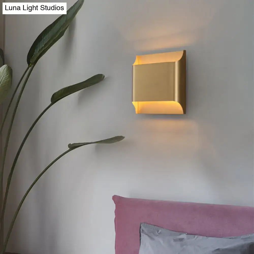 Modern gold angular led light fixture for living room