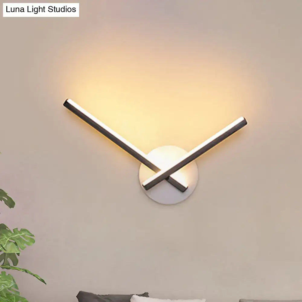Modern gold angular wall lamp bedroom warm white light