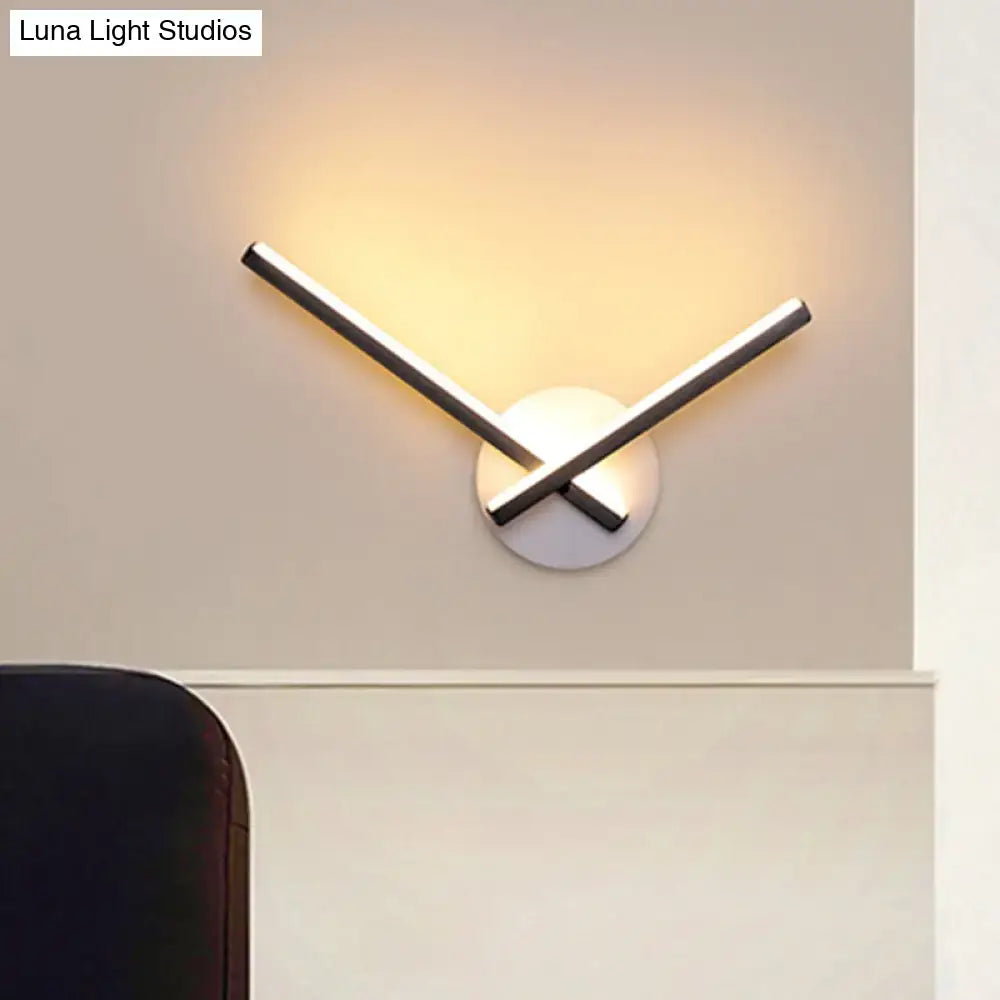 Modern gold angular wall lamp bedroom warm white light