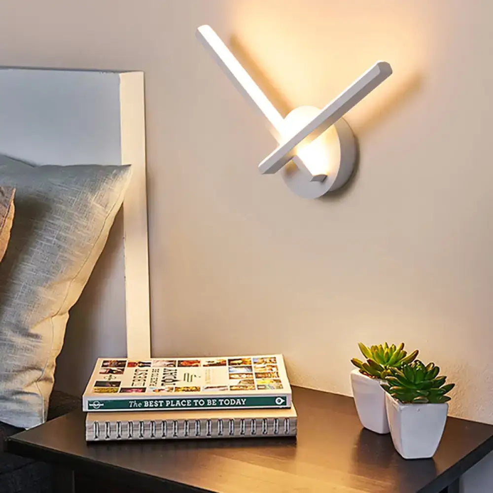 Modern gold angular wall lamp bedroom warm white light