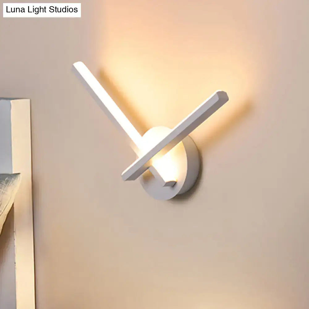 Modern gold angular wall lamp bedroom warm white light