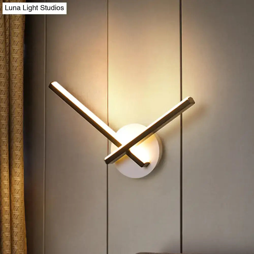 Modern gold angular wall lamp bedroom warm white light