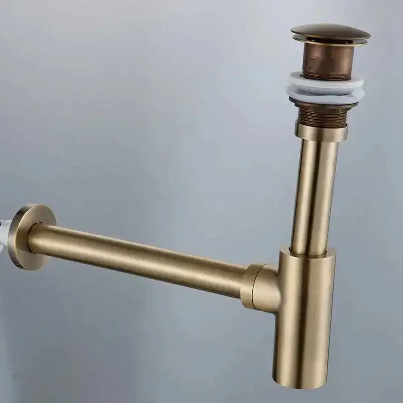 Modern gold basin tap kit with deodorization drain bathroom hardware