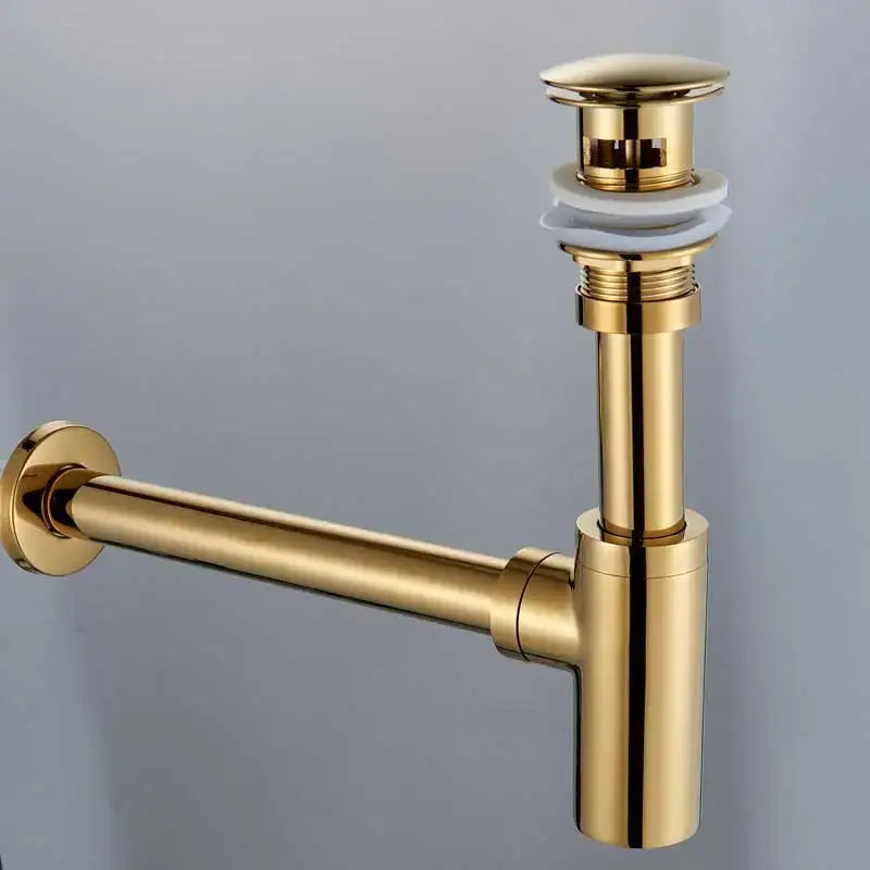 Modern gold basin tap kit with deodorization drain bathroom hardware