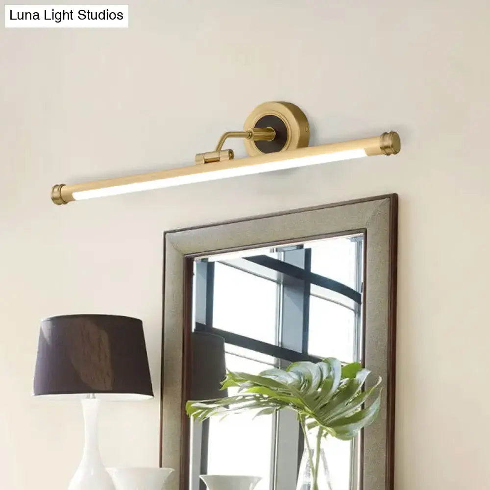 Modern gold & black led vanity light fixture bathroom wall sconce