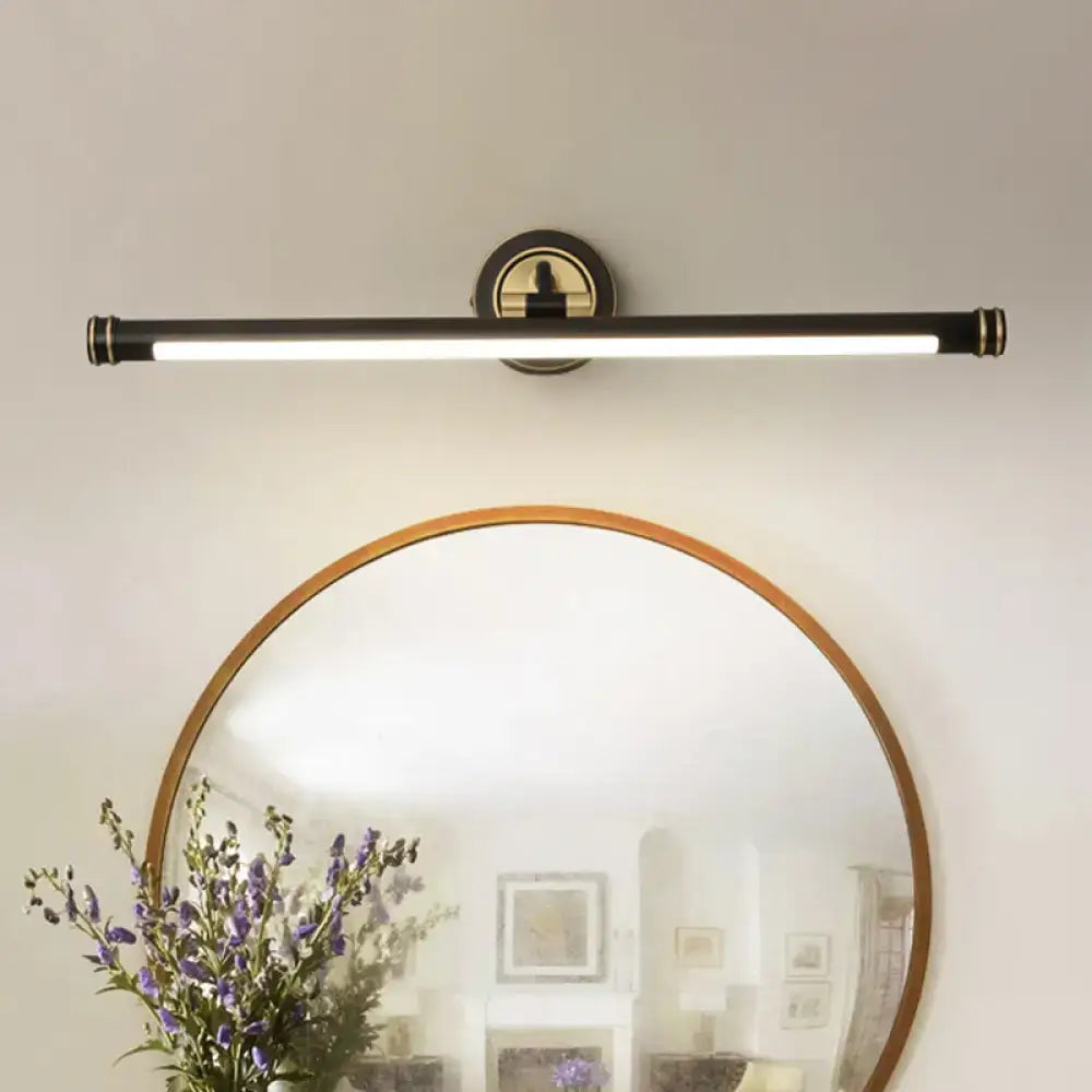 Modern gold & black led vanity light fixture bathroom wall sconce