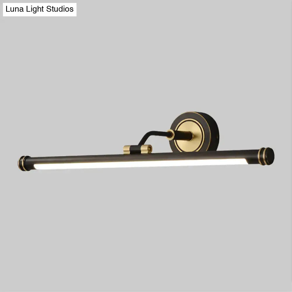 Modern gold & black led vanity light fixture bathroom wall sconce