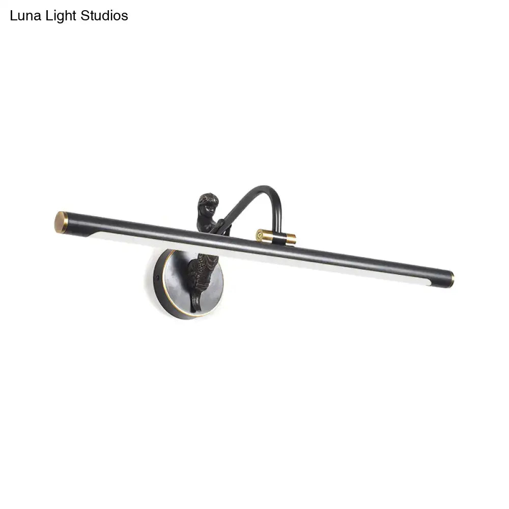 Modern gold & black led wall sconce bathroom vanity light fixture