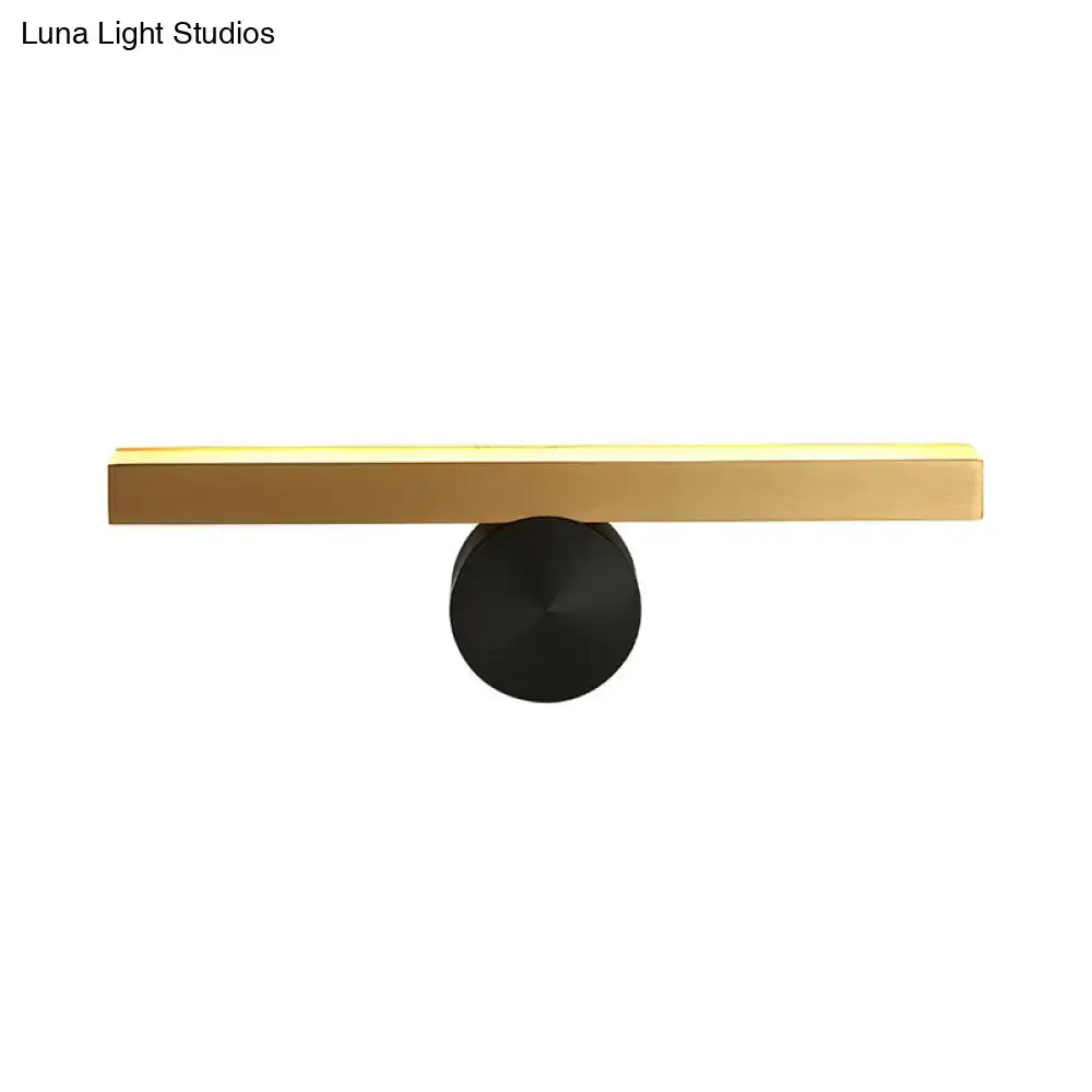 Modern gold & black led wall sconce – living room fixture width