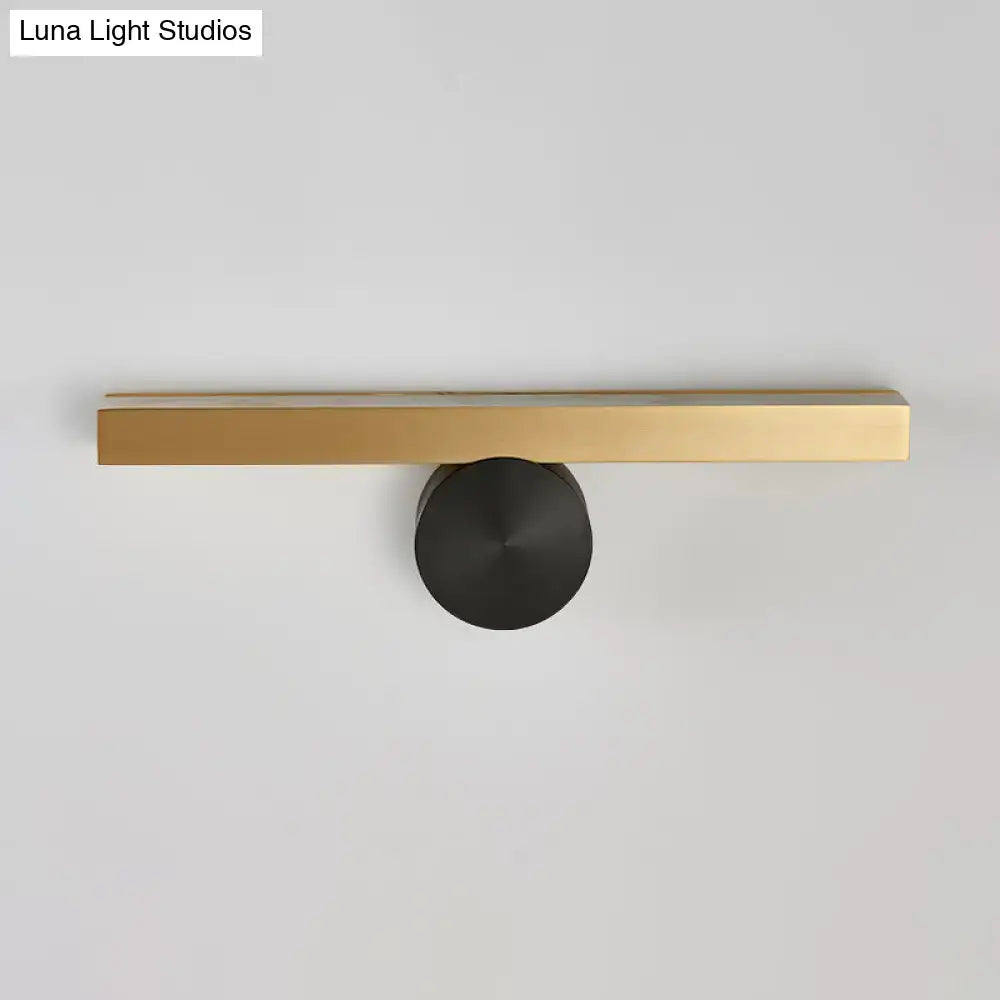 Modern gold & black led wall sconce – living room fixture width