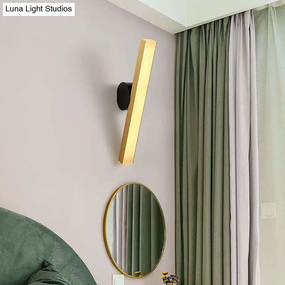 Modern gold & black led wall sconce – living room fixture width