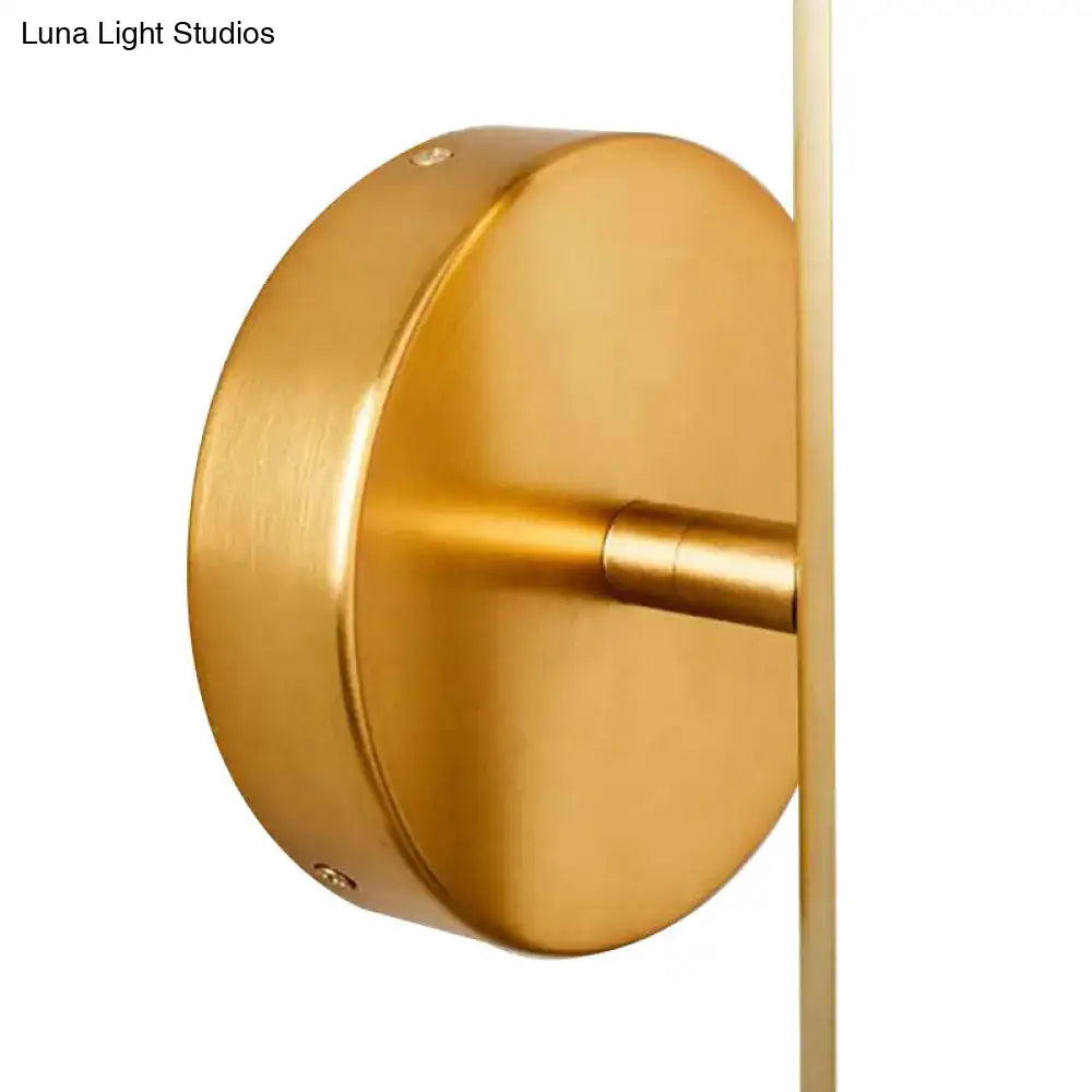 Modern gold & black minimalist wall sconce bathroom light