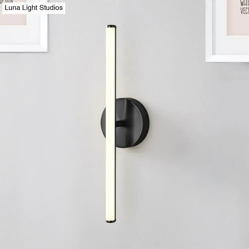 Modern gold & black minimalist wall sconce bathroom light