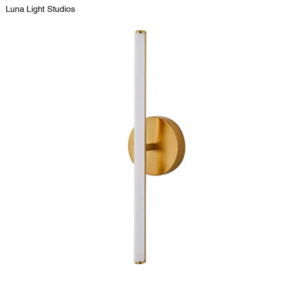 Modern gold & black minimalist wall sconce bathroom light