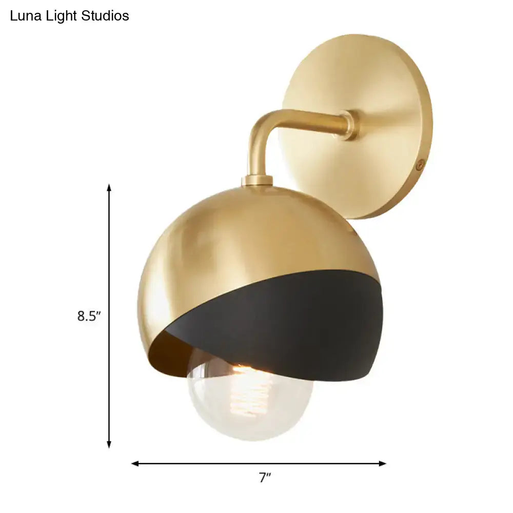 Modern gold & black wall lamp e26 e27 study room inch fixture