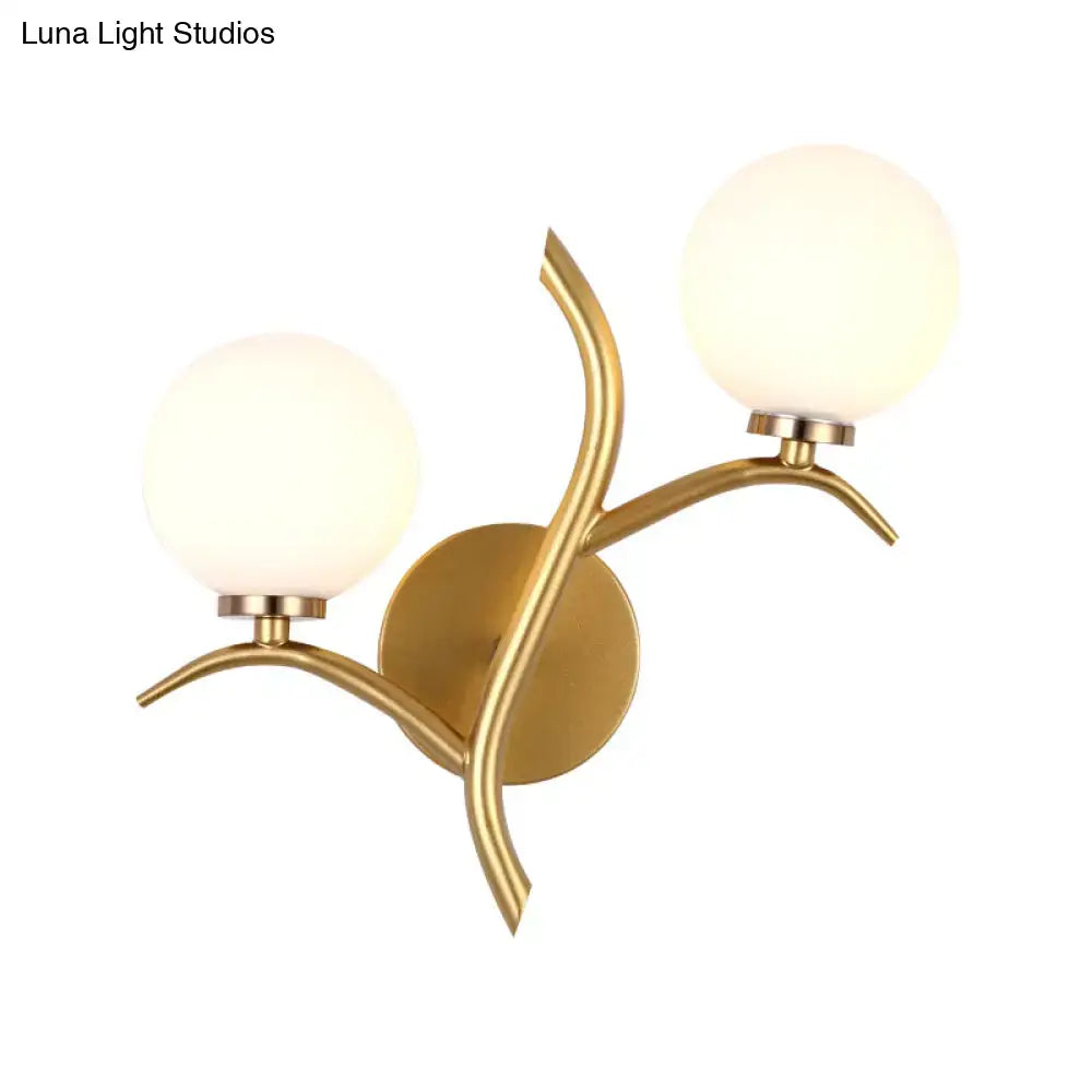 Modern gold branch wall light fixture living room sconce
