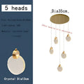 Modern gold bubble crystal ceiling pendant light for villa staircase
