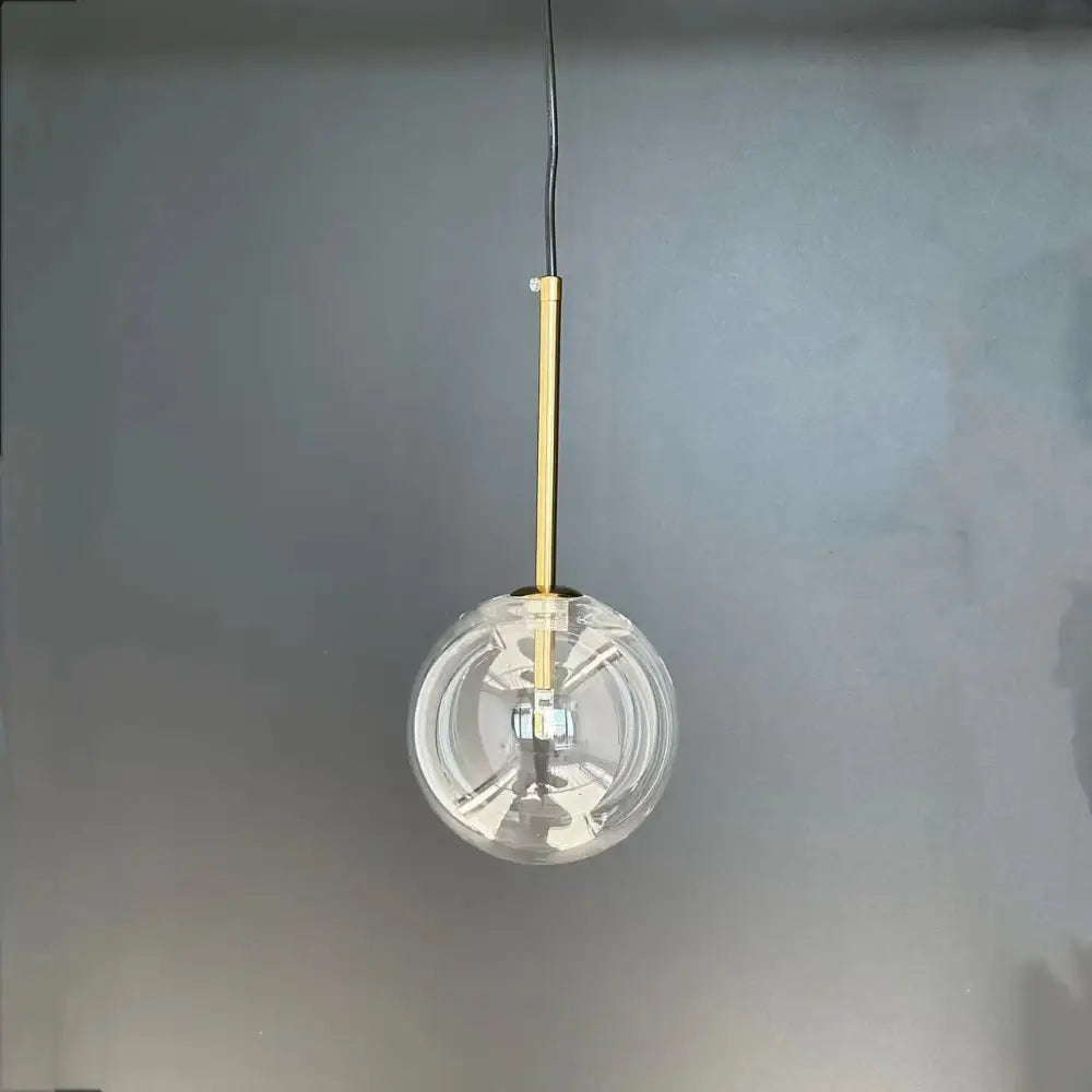 Modern gold bubble glass ball pendant light for kitchen