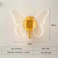 Modern gold butterfly acrylic led chandelier bedroom pendant light