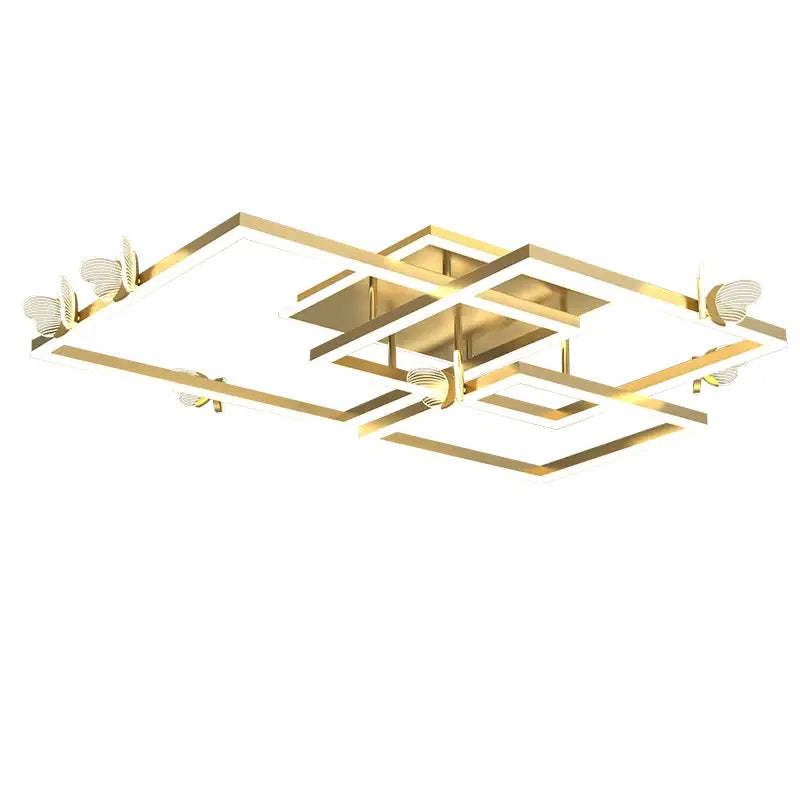 Modern gold butterfly ceiling lamp for living room