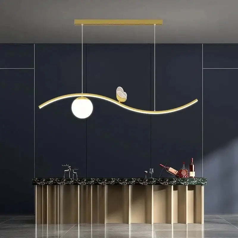 Modern gold butterfly chandelier dining room pendant light
