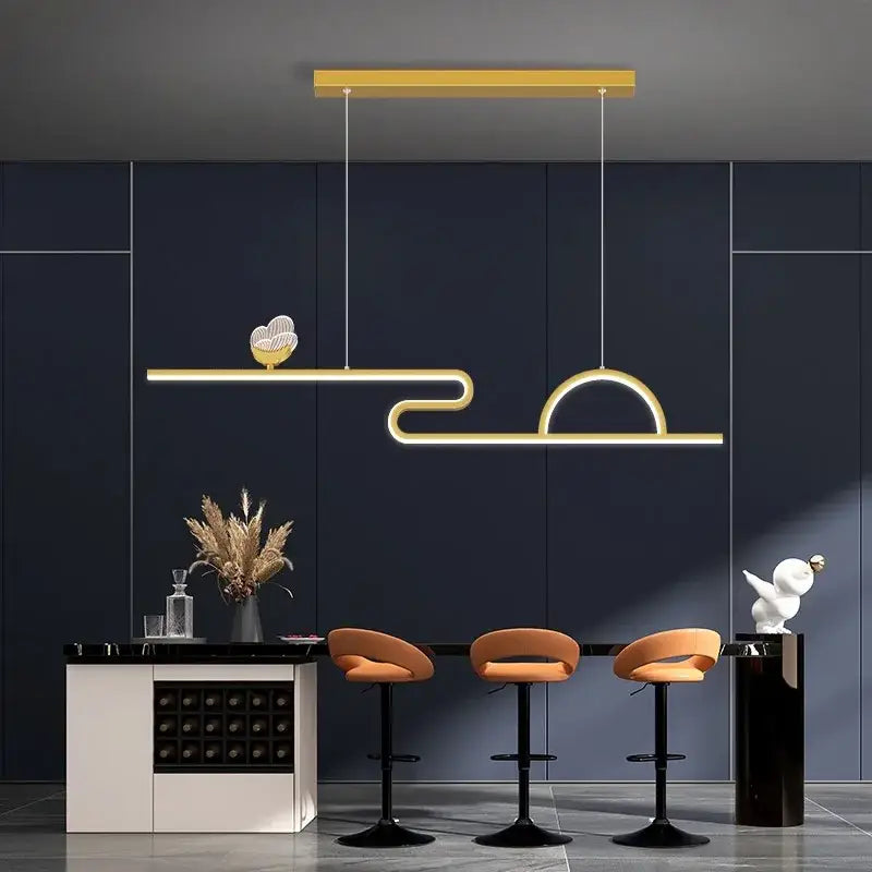 Modern gold butterfly chandelier dining room pendant light