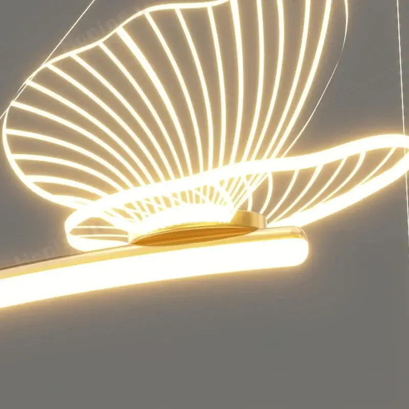 Modern gold butterfly design ceiling chandelier living room light