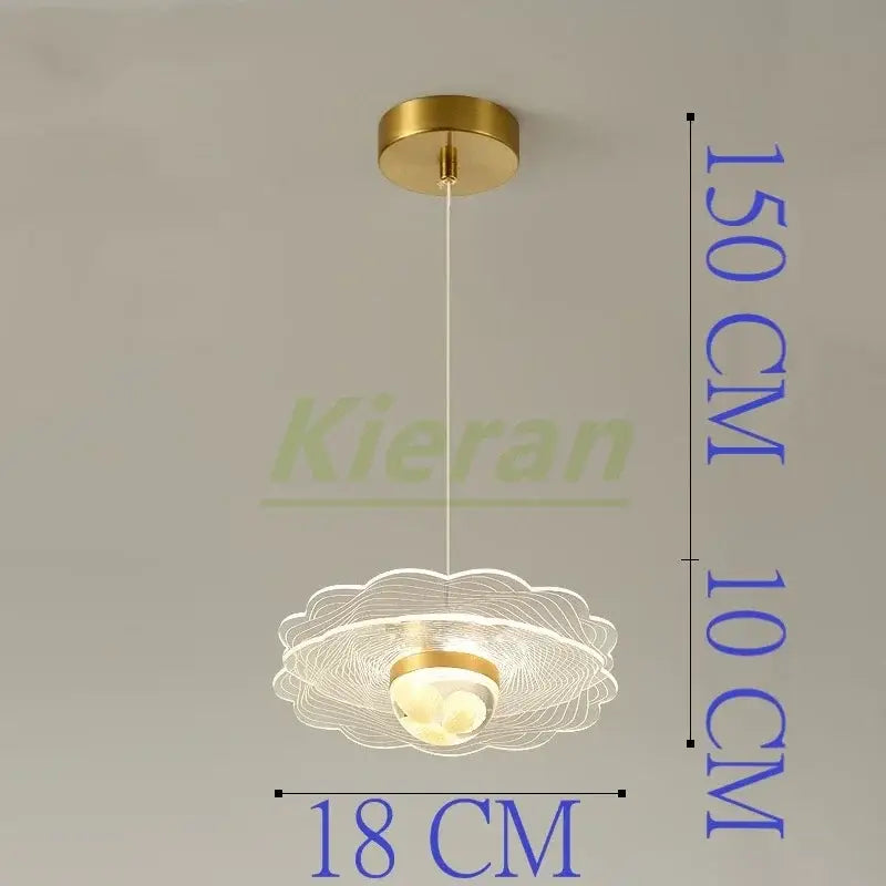 Modern gold butterfly led chandelier dining room glass pendant light