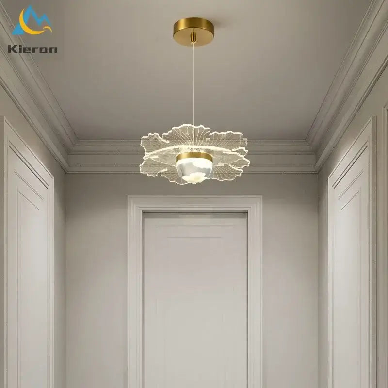 Modern gold butterfly led chandelier dining room glass pendant light