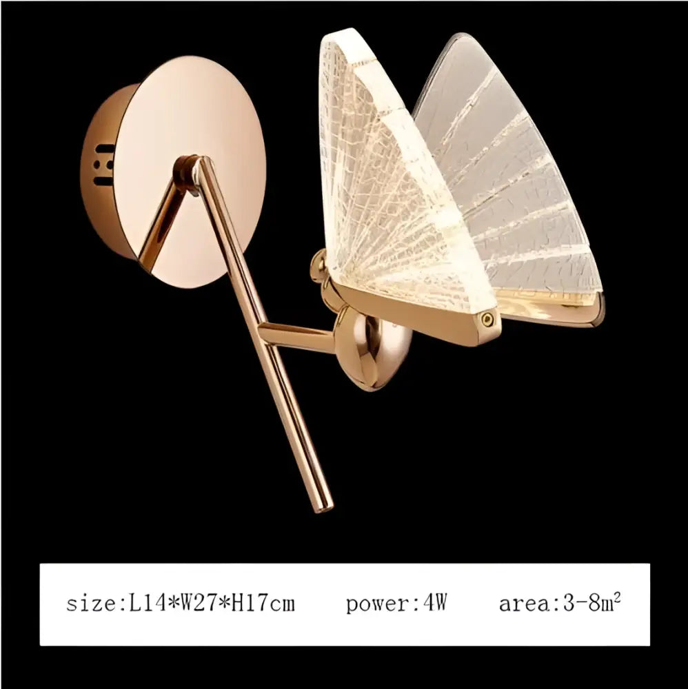 Modern gold butterfly led pendant lamp bedroom chandelier lighting