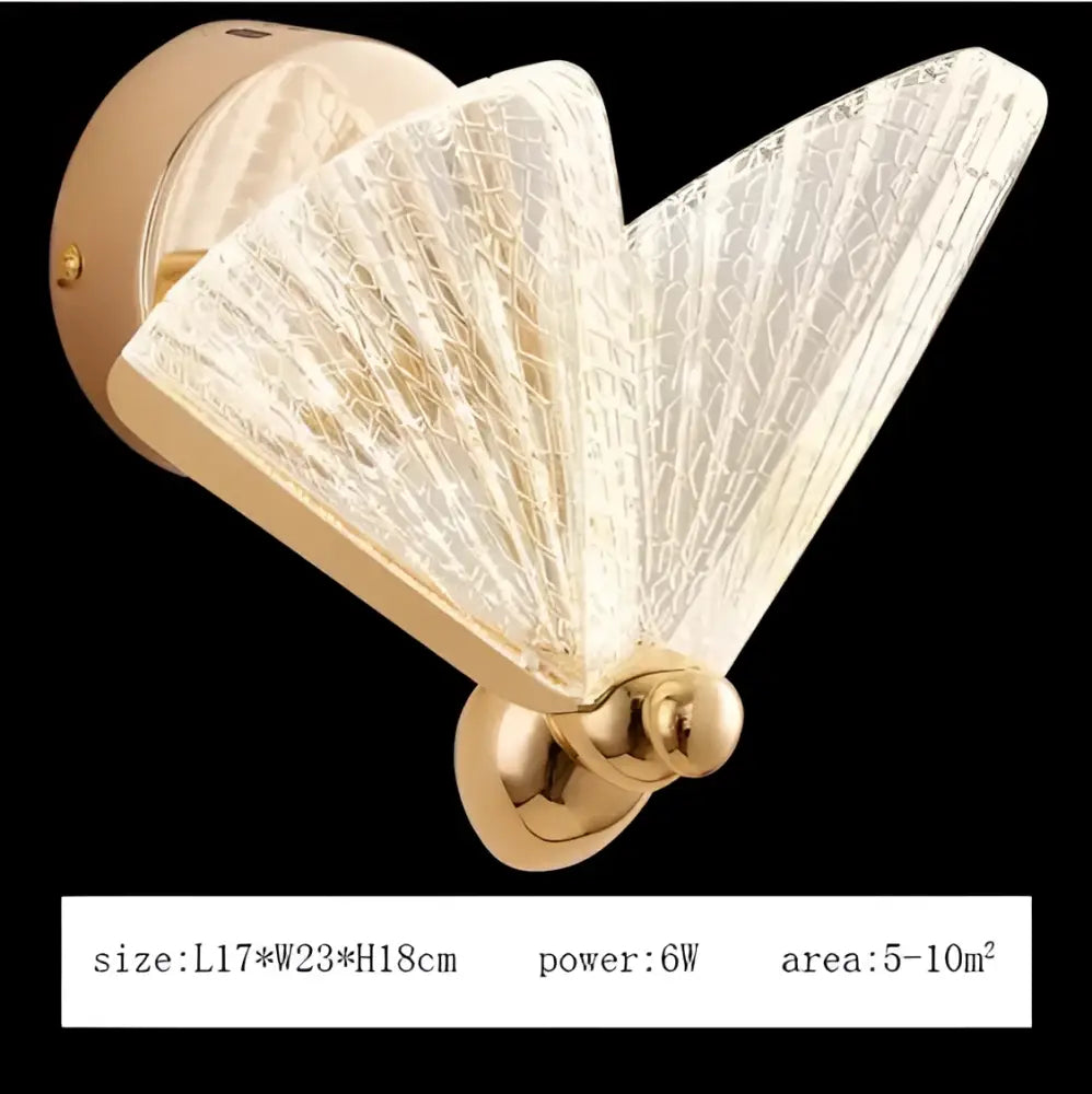 Modern gold butterfly led pendant lamp bedroom chandelier lighting