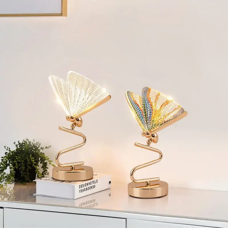 Modern gold butterfly pendant lamps bedroom luxury lighting fixtures